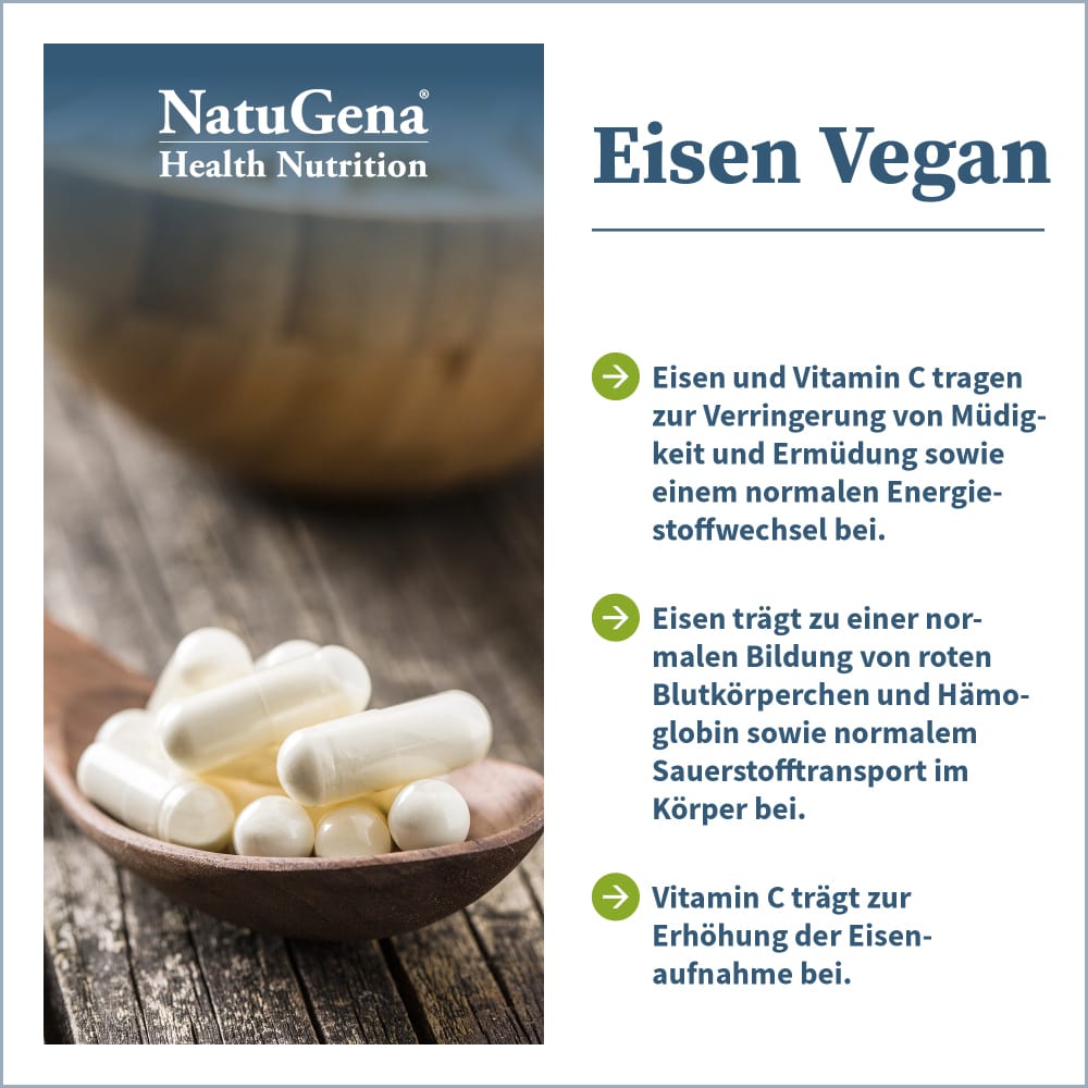 NatuGena Eisen Vegan  90 St Kapseln
