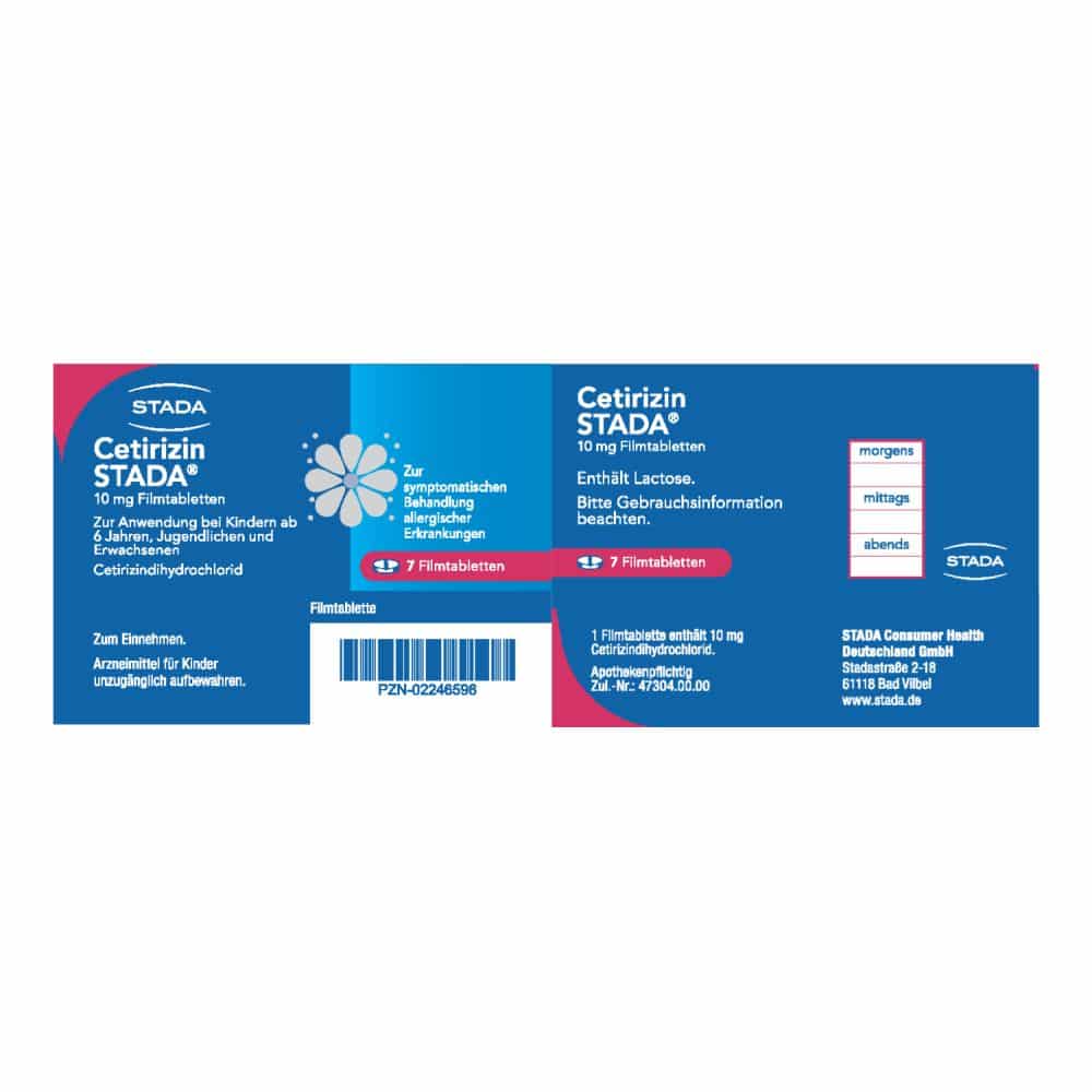 Cetirizin STADA 10mg 7 St Filmtabletten