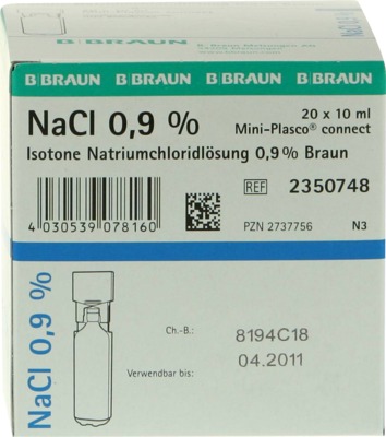 KOCHSALZLÖSUNG 0,9% Miniplasco connect 20X10 ml Injektionslösung