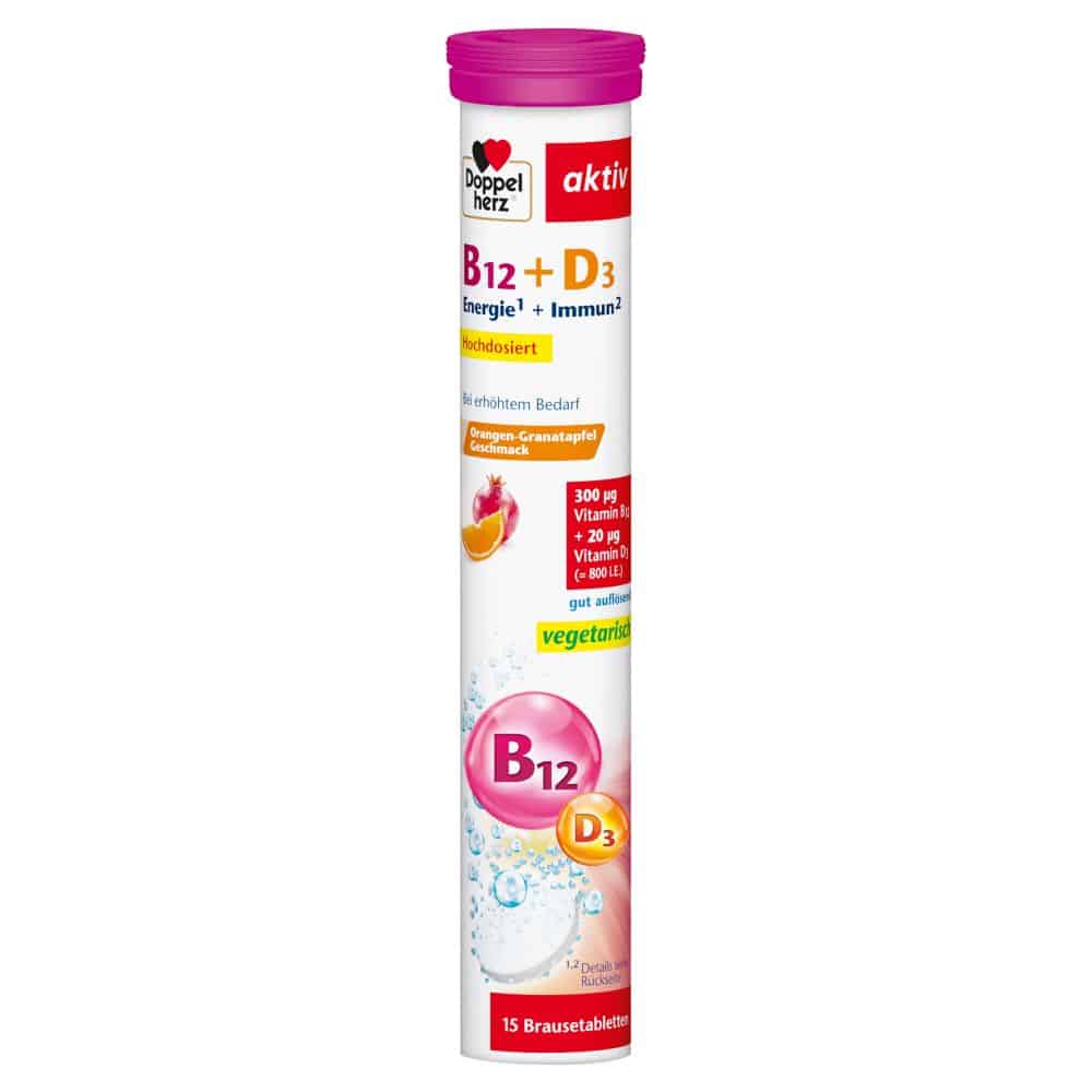 Doppelherz aktiv Vitamin B12 + D3  15 St Brausetabletten
