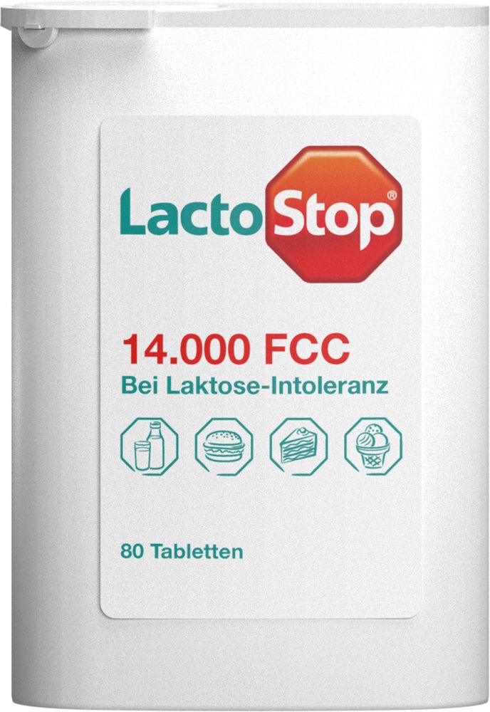 LactoStop 14000 FCC Tabletten Spender 80 St Tabletten