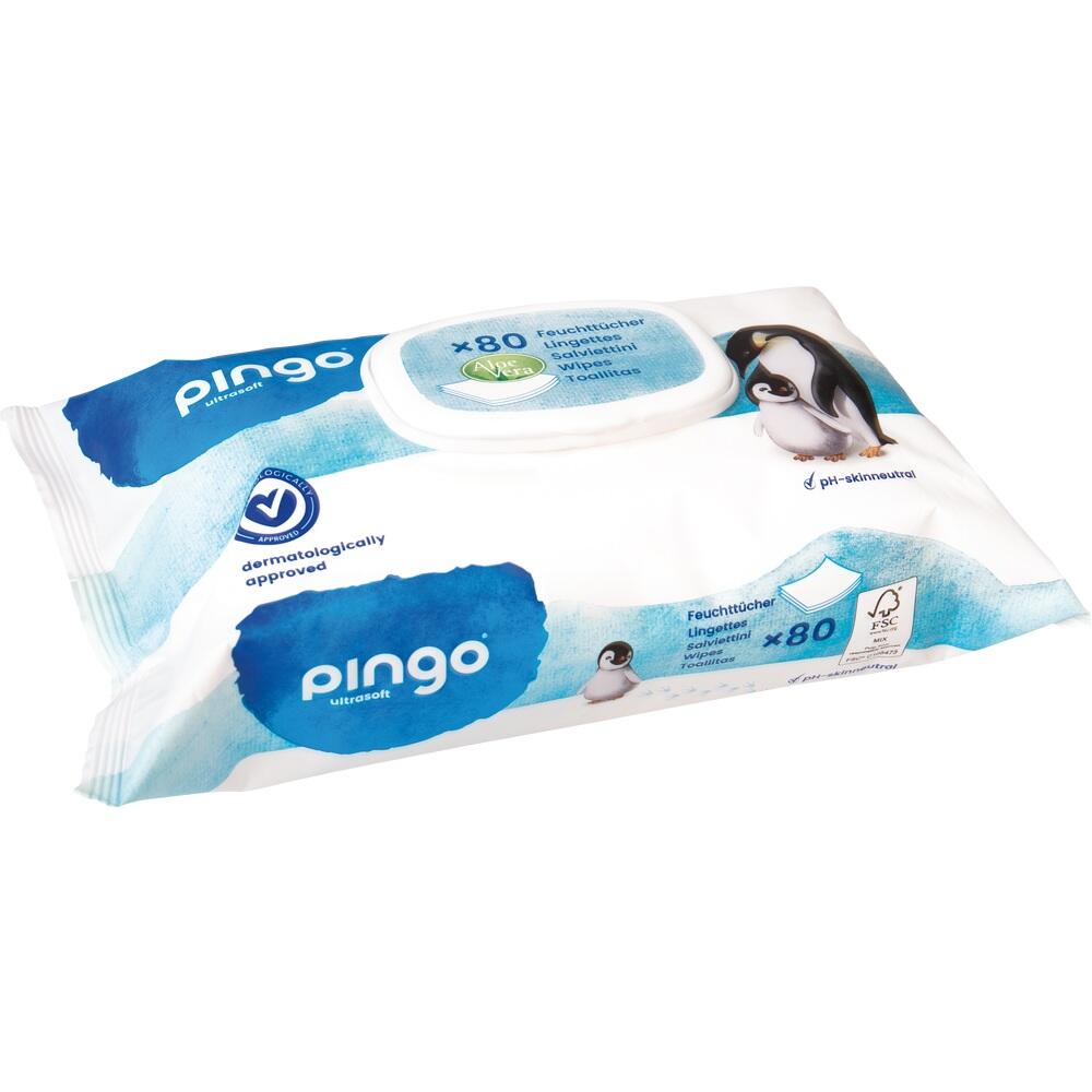FEUCHTTÜCHER Baby Pinguin PINGO SWISS 80 St Tücher