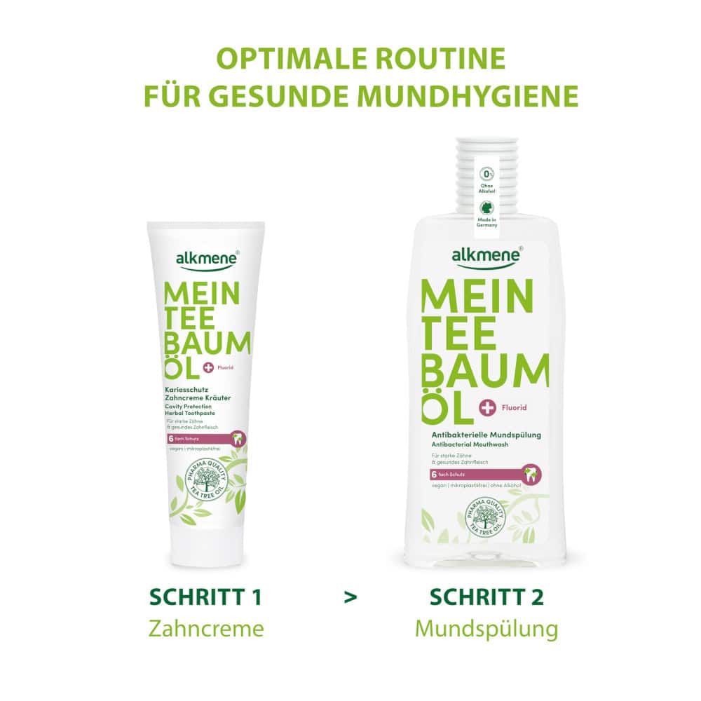 alkmene MEIN TEE BAUM ÖL Antibakterielle Mundspülung 500 ml Spüllösung