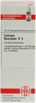 CALCIUM FLUORATUM D 6 Dilution 20 ml Dilution