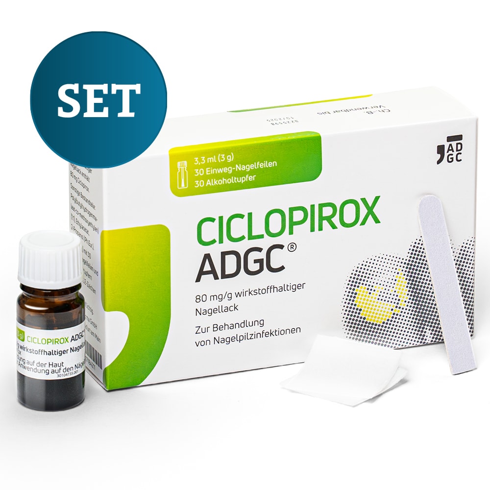 CICLOPIROX ADGC 80 mg/g Nagellack 3.3 ml Wirkstoffhaltiger Nagellack