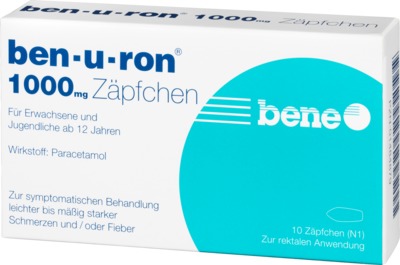Ben-u-ron 1000mg 10 St Erwachsenen-Suppositorien