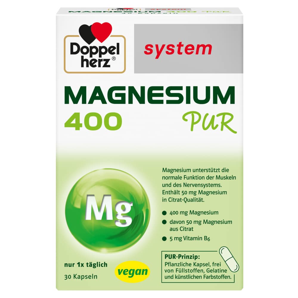 Doppelherz system MAGNESIUM 400 PUR  30 St Kapseln