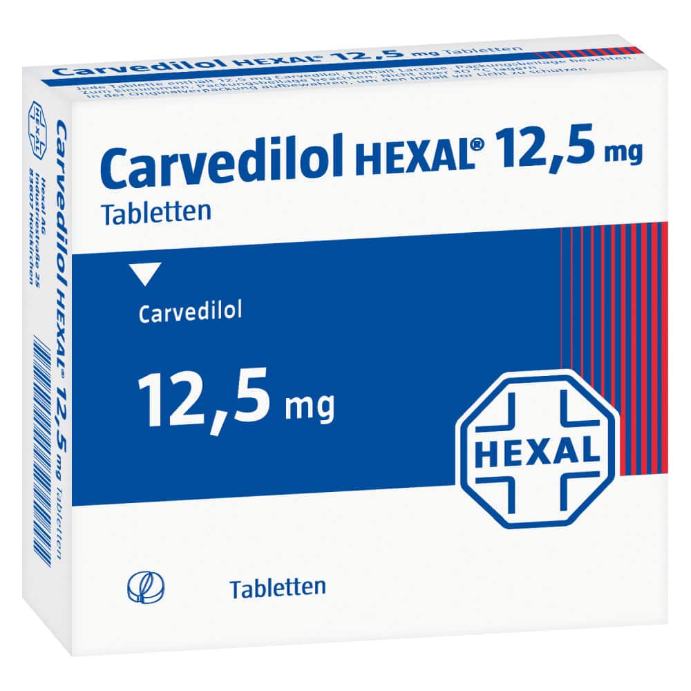 Carvedilol HEXAL 12,5mg 100 St Tabletten