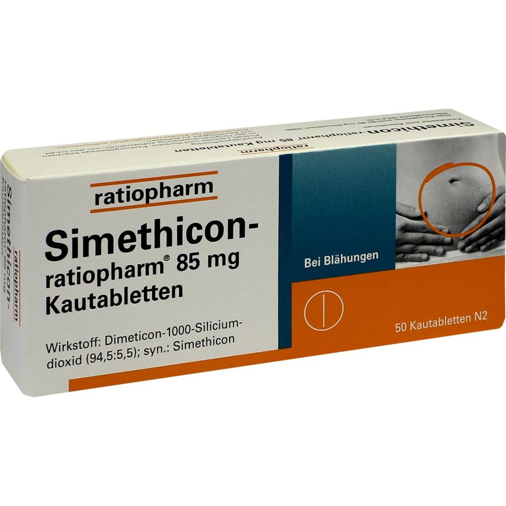 Simethicon-ratiopharm 85mg 50 St Kautabletten