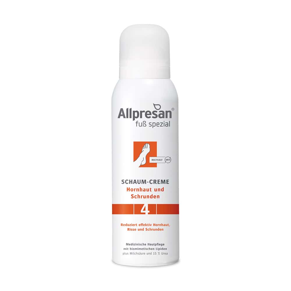 Allpresan Fuß spezial Nummer 4 Original Schaum-Creme Hornhaut und Schrunden 125 ml Schaum