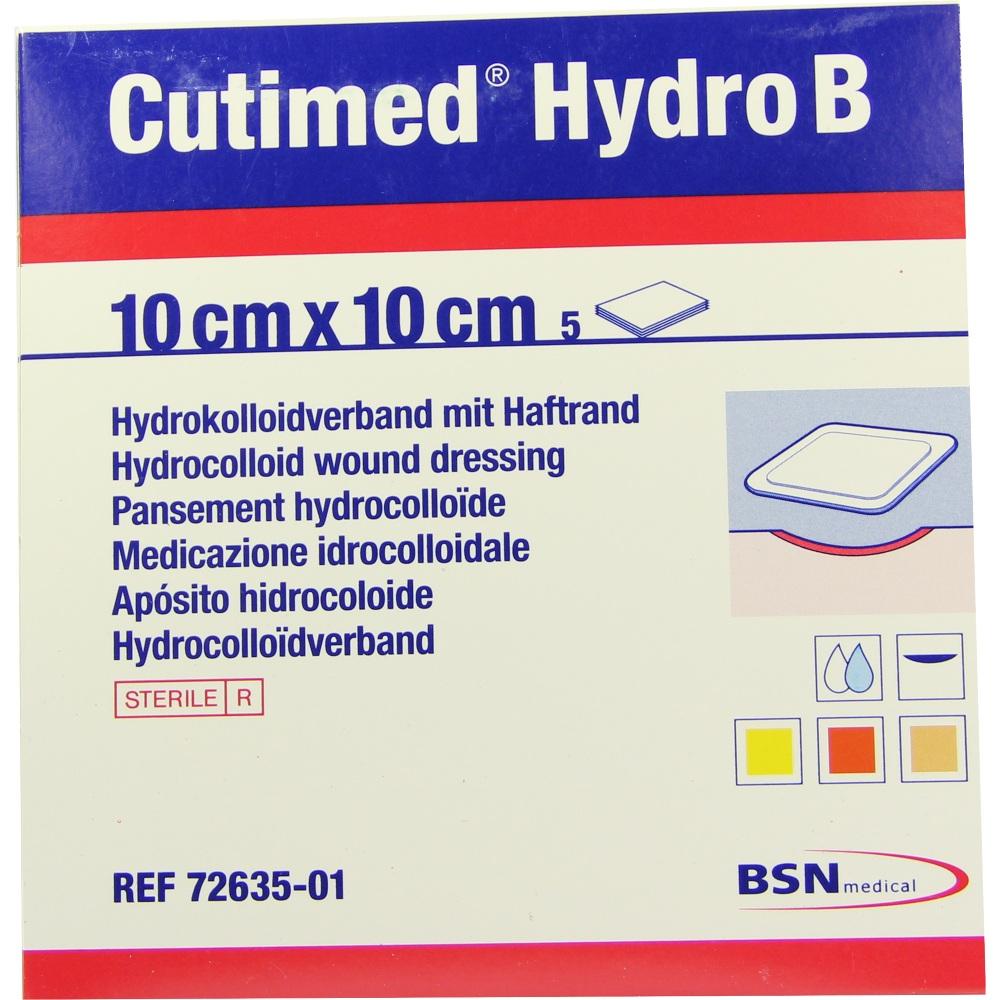 CUTIMED Hydro B Hydrok.Ver.10x10 cm m.Haftr. 5 St Kompressen