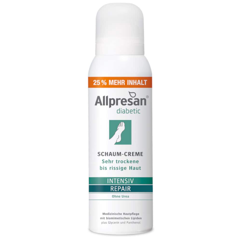 Allpresan diabetic INTENSIV REPAIR Ohne Urea SCHAUM-CREME 125 ml Schaum