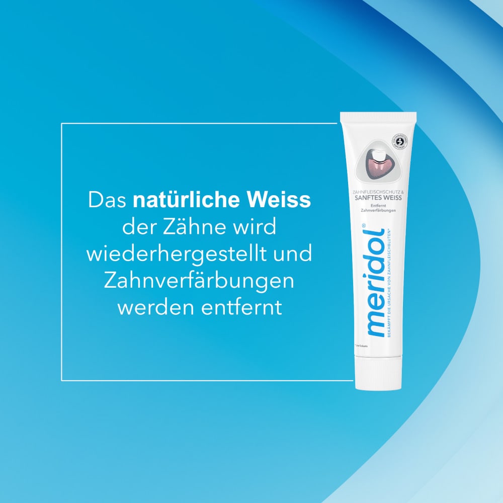 merdiol ZAHNFLEISCHSCHUTZ & SANFTES WEISS Zahnpasta 75 ml Zahnpasta