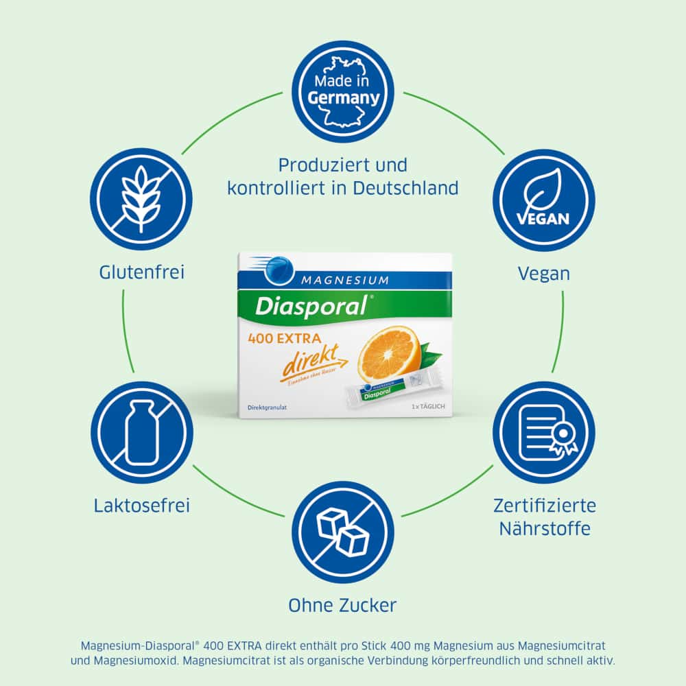 MAGNESIUM Diasporal 400 EXTRA direkt 100 St Granulat