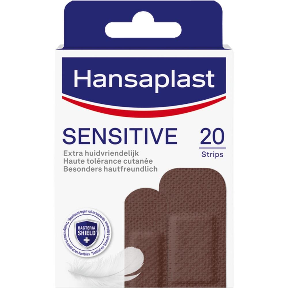Hansaplast SENSITIVE 20 Strips Dunkel 20 St Pflaster