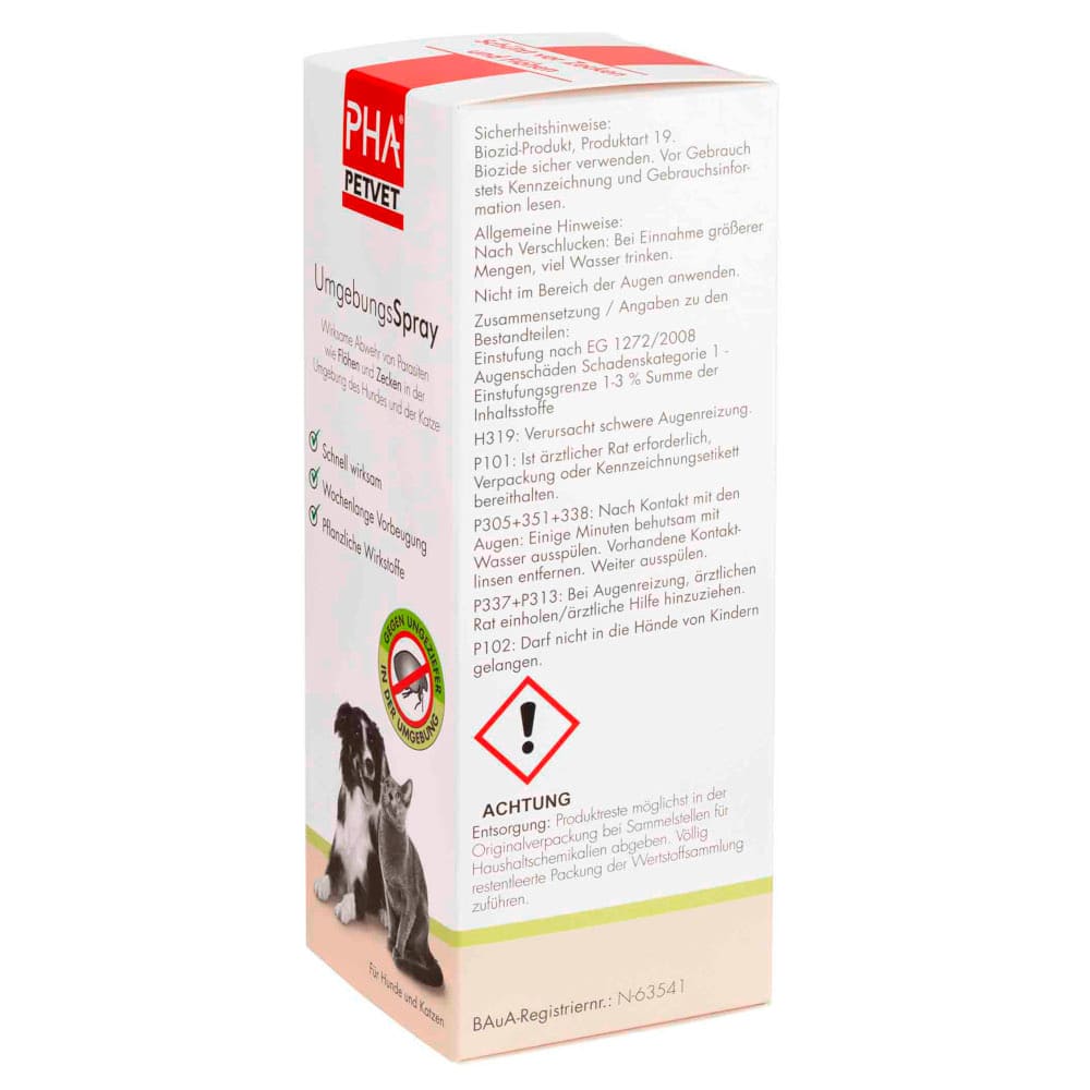 PHA UmgebungsSpray für Hunde und Katzen 150 ml Spray