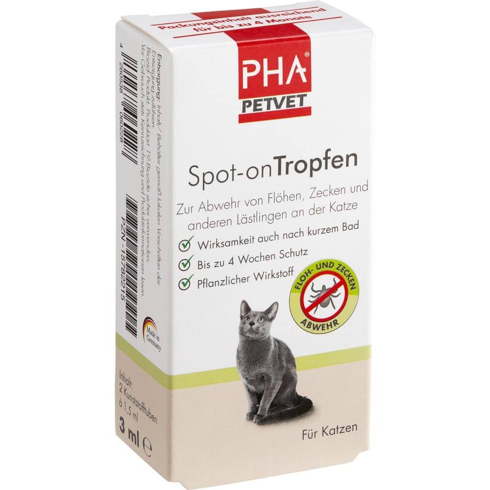 PHA Spot-on Tropfen für Katzen 2X1.5 ml Tropfen