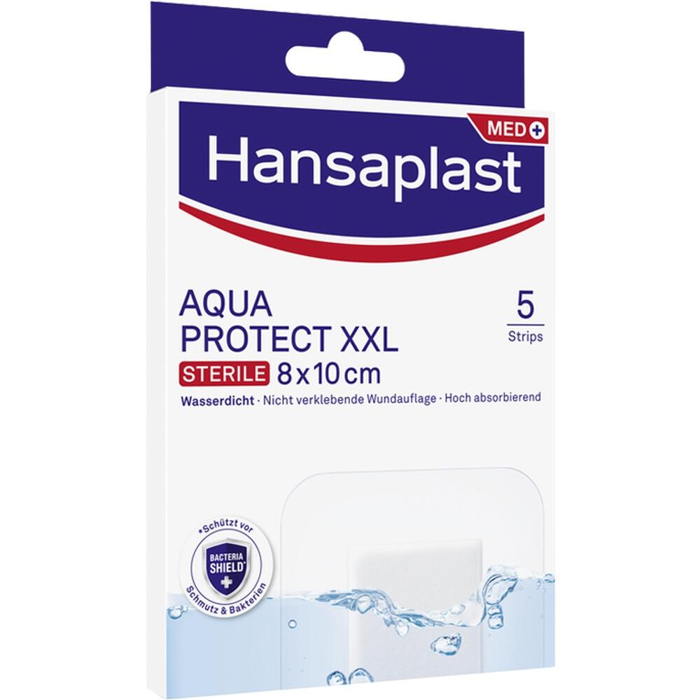 Hansaplast AQUA PROTECT XXL STERILE 8 x 10 cm 5 St Pflaster
