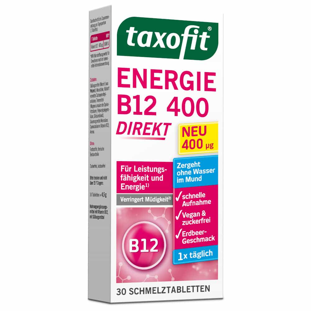 taxofit ENERGIE B12 400 Direkt 30 St Schmelztabletten