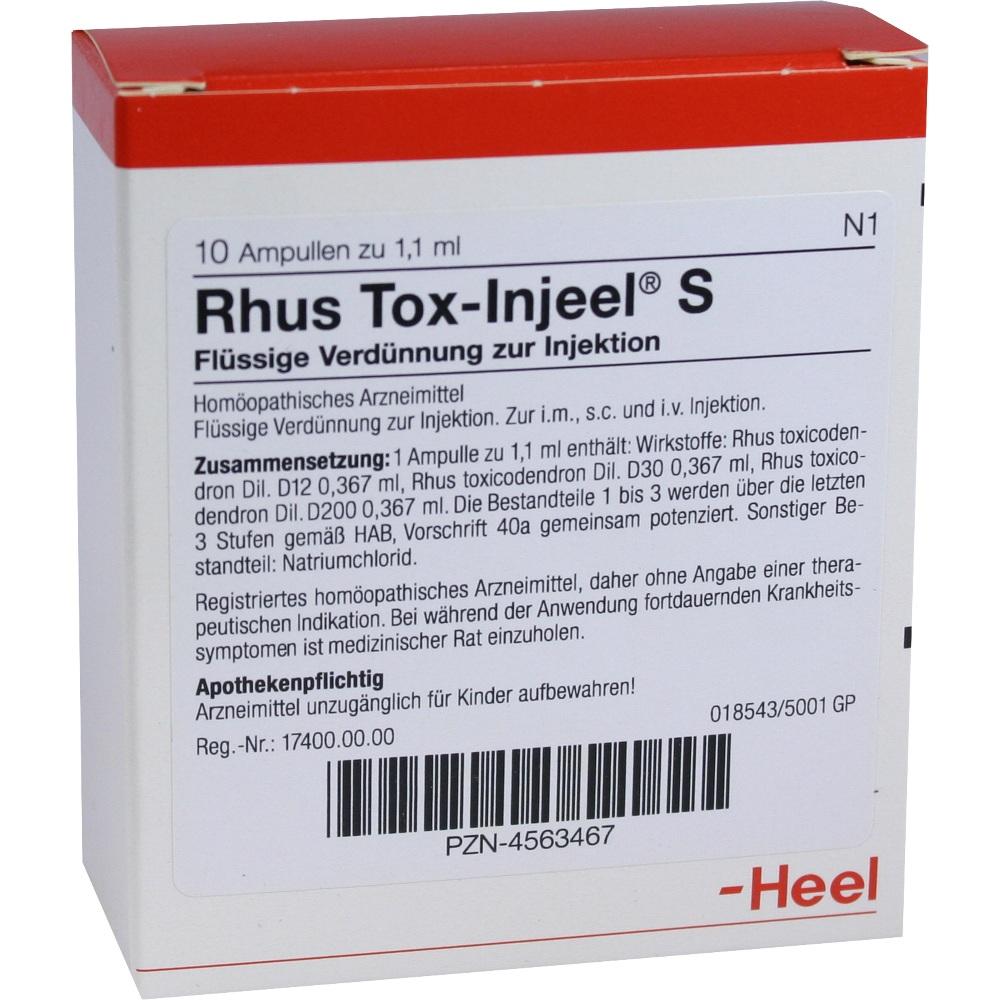 RHUS TOX Injeel S Ampullen 10 St Ampullen