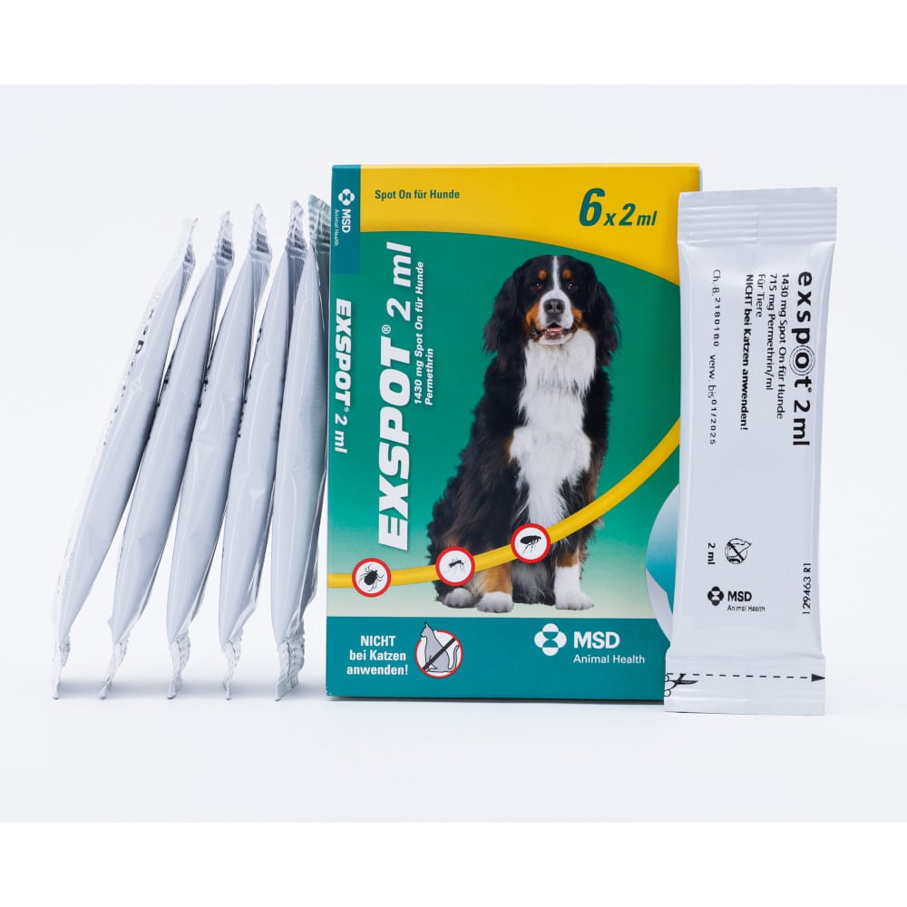 EXSPOT 2 ml Spot On für Hunde 6X2 ml Lösung