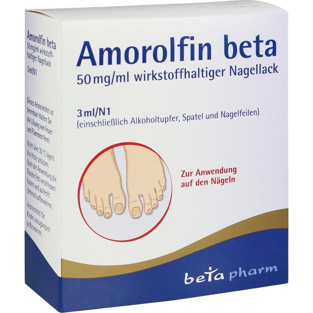 Amorolfin beta 50 mg/ml wirkstoffhaltiger Nagellack 3 ml Wirkstoffhaltiger Nagellack