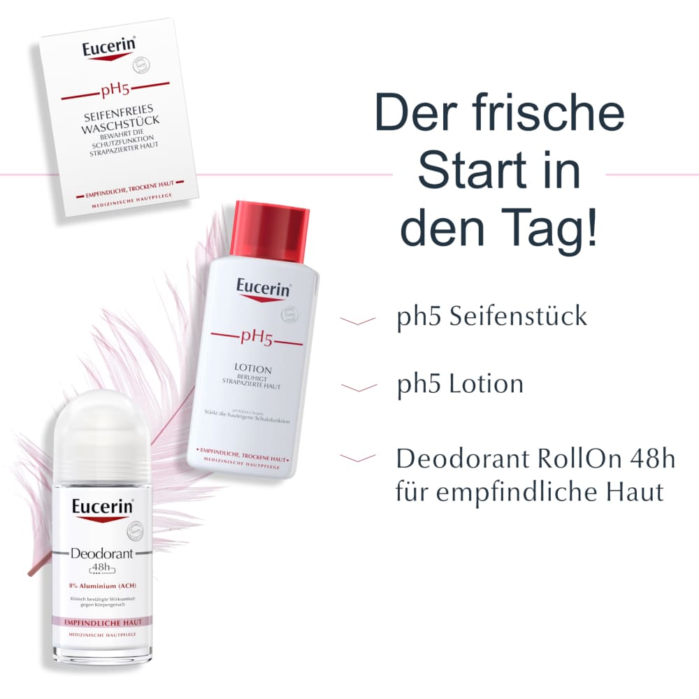 Eucerin Deodorant Roll on Empfindliche Haut 48h 0% Aluminium  50 ml Flüssigkeit