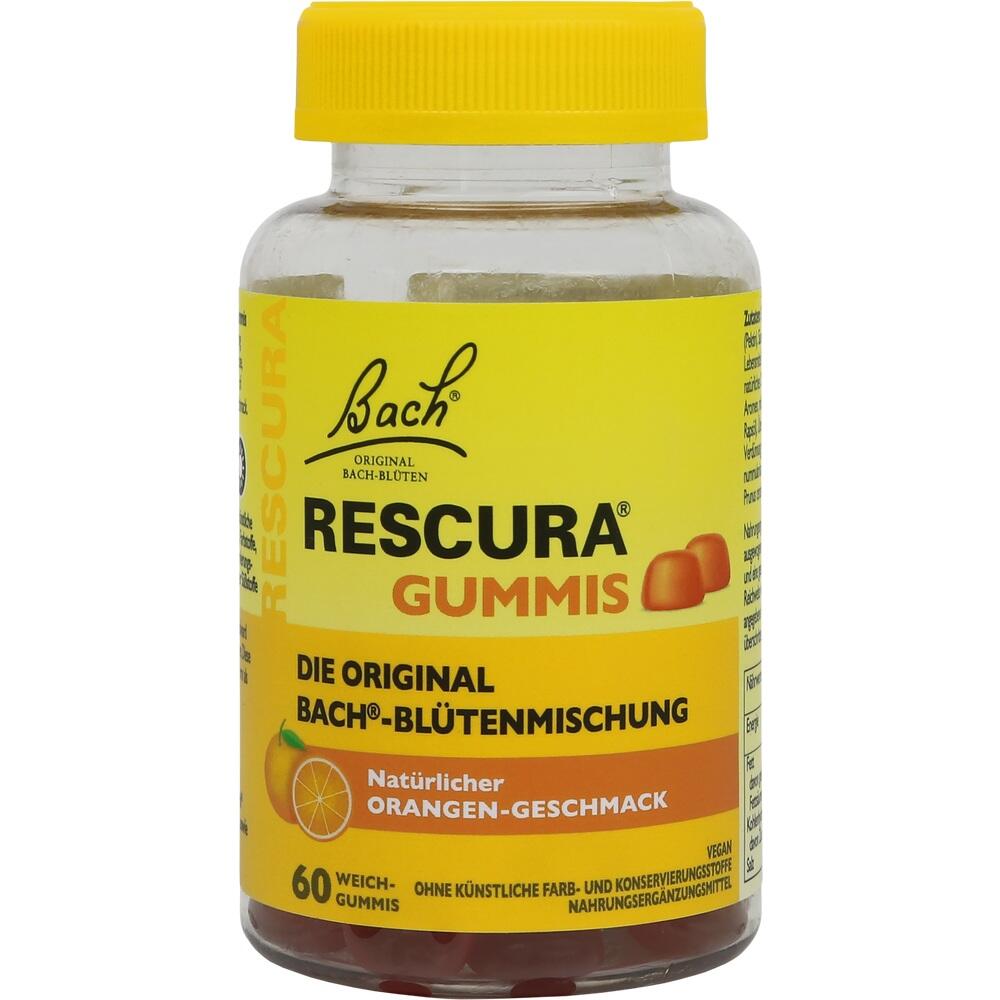Bachblüten RESCURA Gummis Orange 60 St Kaudragees