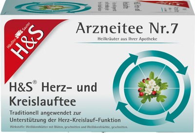 H&S Arzneitee Herz-und Kreislauftee 20X2.0 g Filterbeutel
