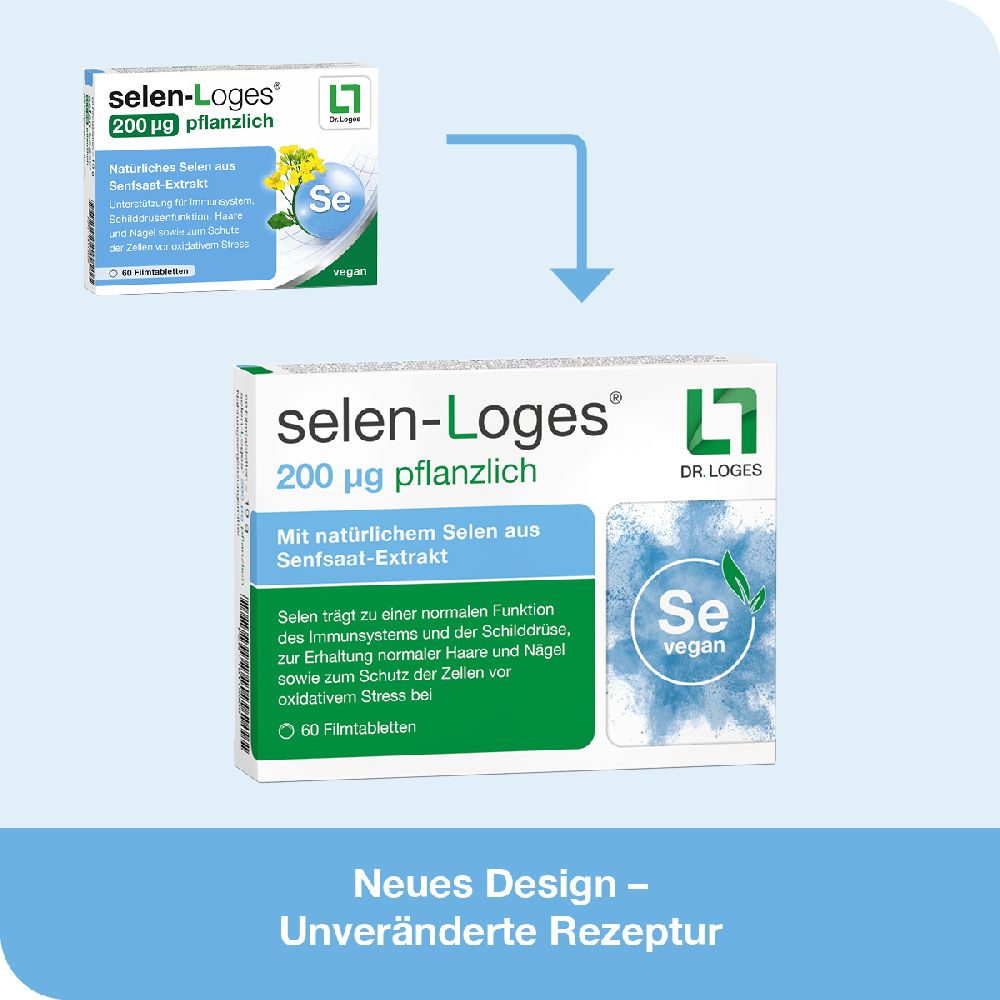 selen-Loges 200µg pflanzlich 60 St Filmtabletten