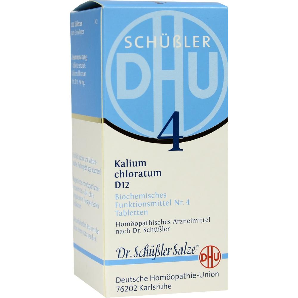 DHU Schüßler-Salz Nr. 4 Kalium chloratum D12 200 St Tabletten
