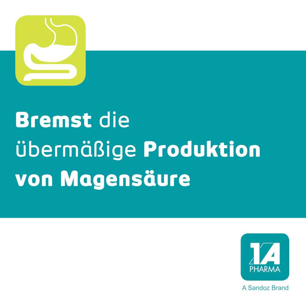 Pantoprazol-1A Pharma 20mg bei Sodbrennen 14 St Tabletten magensaftresistent