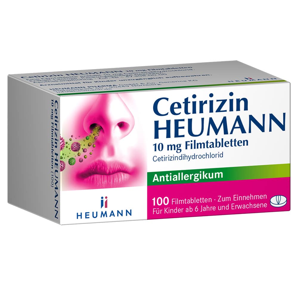 Cetirizin HEUMANN 10mg 100 St Filmtabletten