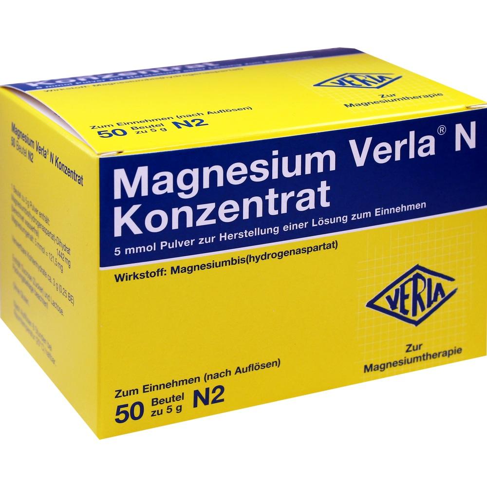 Magnesium Verla N Konzentrat Pulver 50 St Pulver zur Herstellung einer Lösung zum Einnehmen