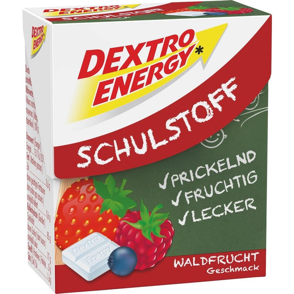 DEXTRO ENERGY SCHULSTOFF WALDFRUCHT 50 g Täfelchen