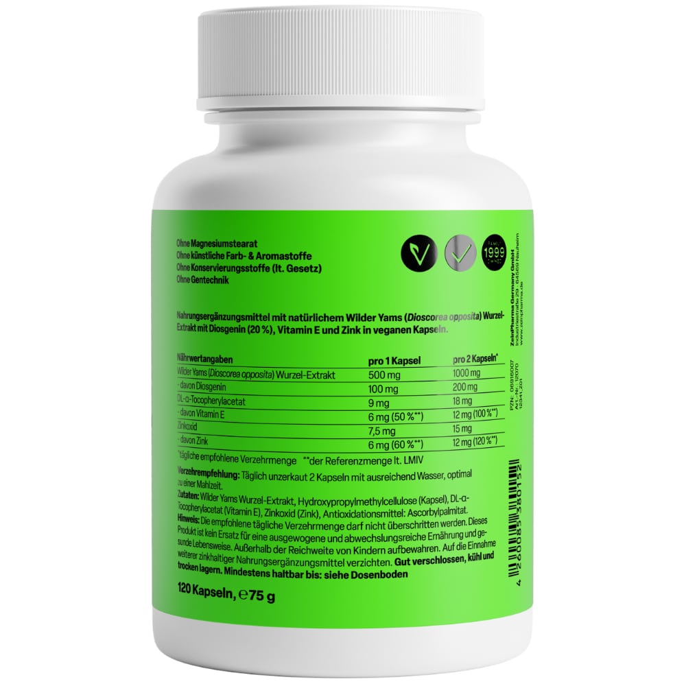 Zein Pharma WILD YAMS Plus Kapseln 120 St Kapseln