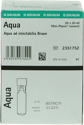 AQUA AD injectabilia Miniplasco connect Inj.-Lsg. 20X20 ml Injektionslösung