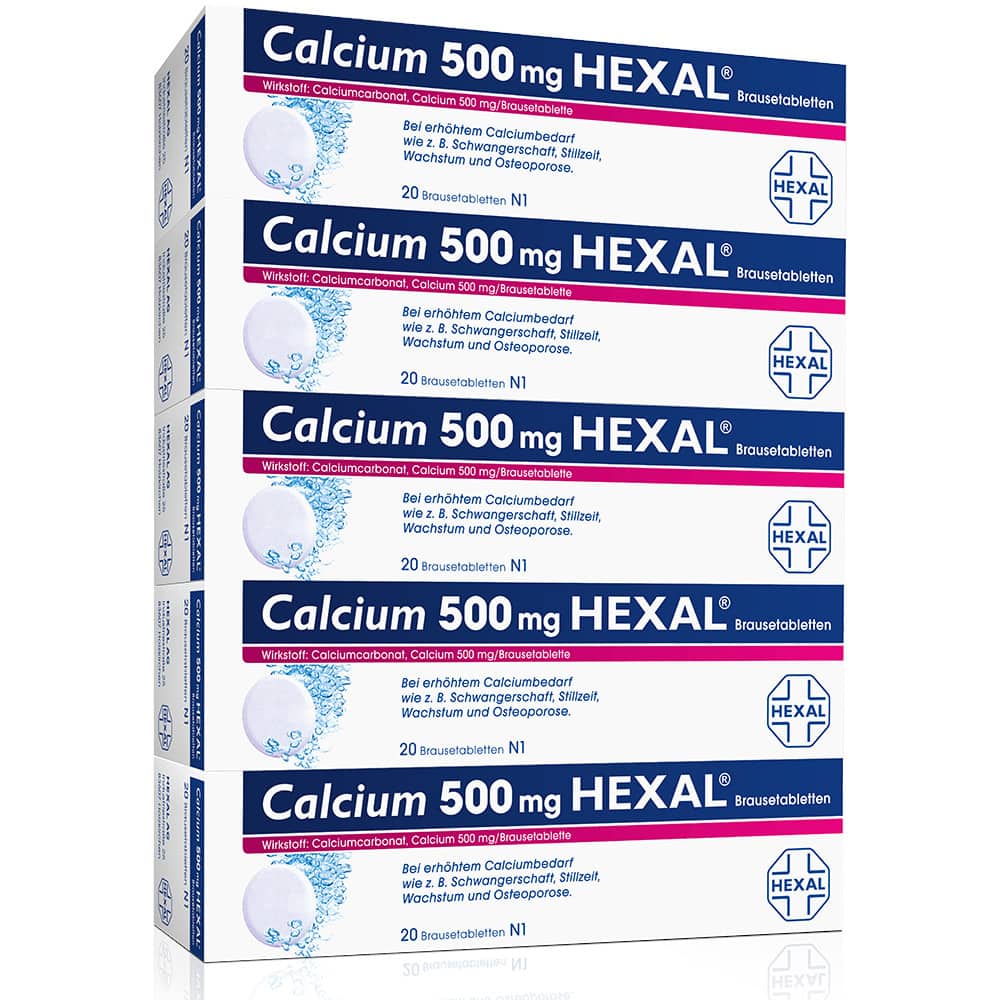 Calcium 500mg HEXAL 100 St Brausetabletten