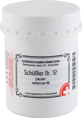 SCHÜSSLER Nr.12 Calcium sulfuricum D 6 Tabletten 1000 St Tabletten