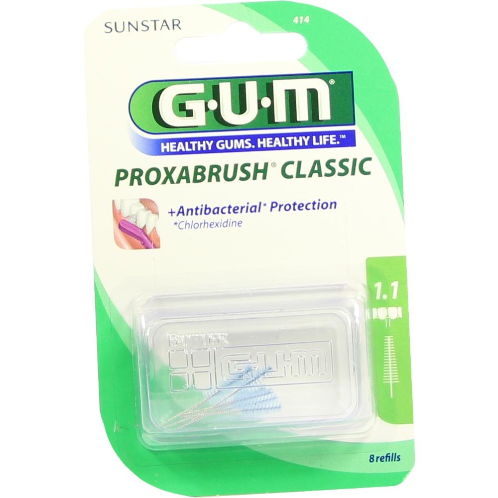 GUM Proxabrush Ersatzbürsten 0,5 mm Tanne 8 St Zahnbürste