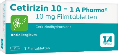 Cetirizin 10 - 1A Pharma 7 St Filmtabletten