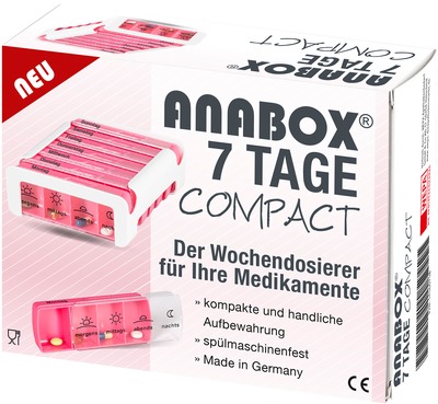 Anabox Compact 7 Tage Wochendosierer Pink/weiß 1 St