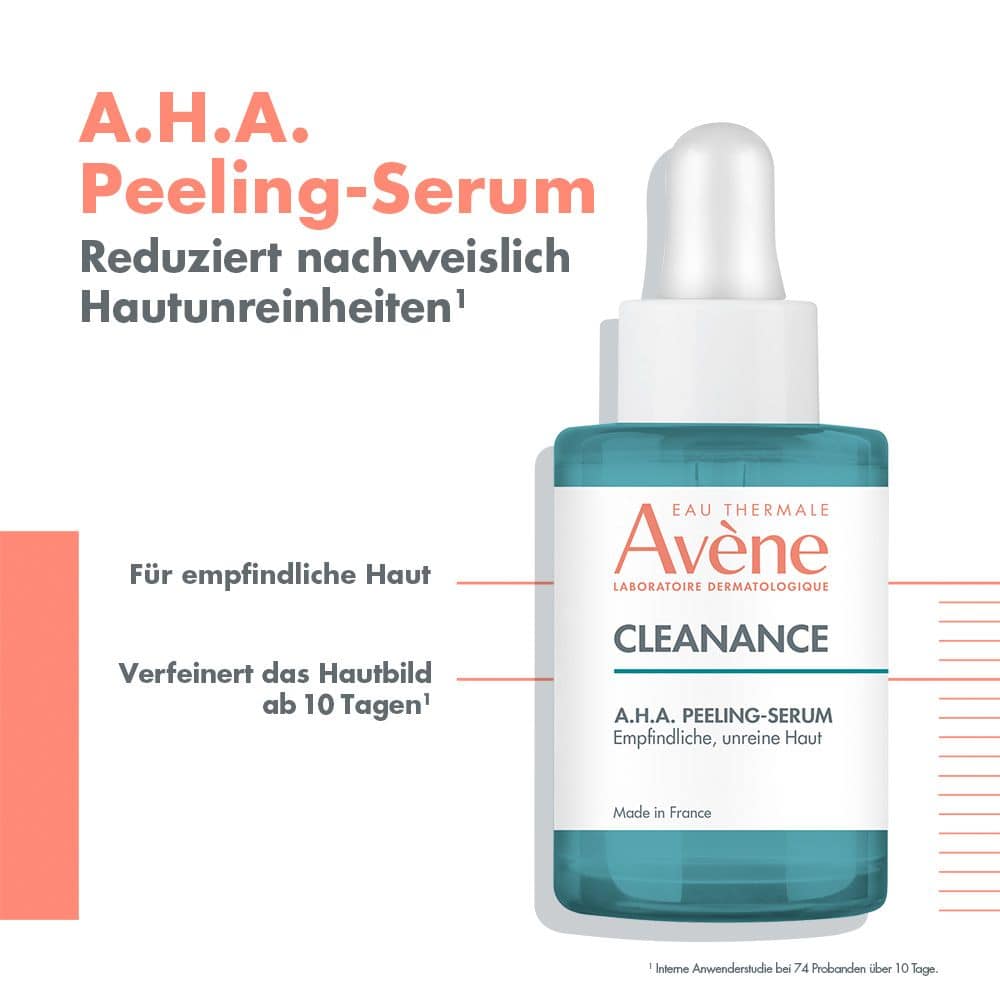 Avène Cleanance A.H.A. Peeling-Serum + Avène Cleanance Reinigungsgel 30 ml Konzentrat