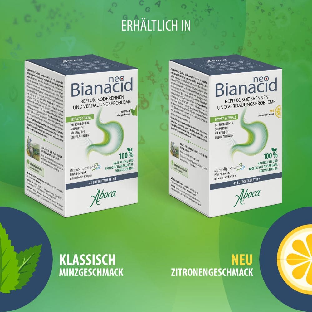 neo Bianacid Zitronengeschmack 45 St Lutschtabletten
