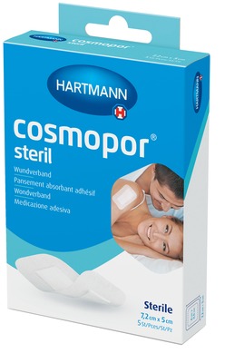 cosmopor steril Wundverband 7,2x5cm 5 St Pflaster