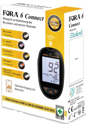 FORA 6 connect Blutzuckermessgerät mg/dl 1 St Kombipackung
