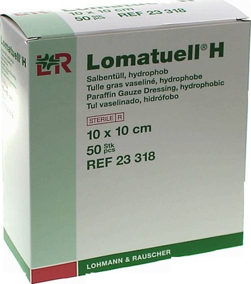 LOMATUELL H Salbentüll 10x10 cm steril 50 St Verband