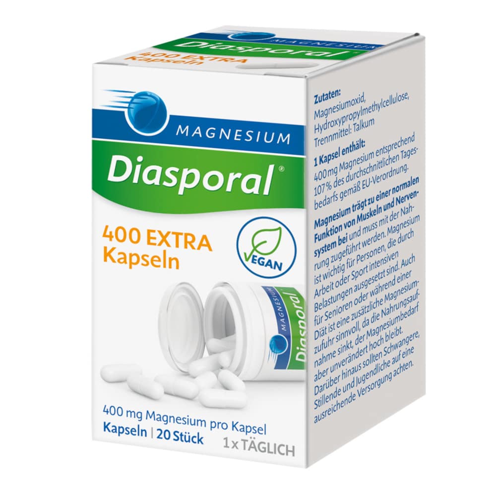 MAGNESIUM Diasporal 400 EXTRA Kapseln 20 St Kapseln