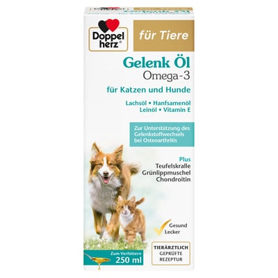 Doppelherz Gelenk Öl Omega-3 für Katzen und Hunde 250 ml Flüssigkeit