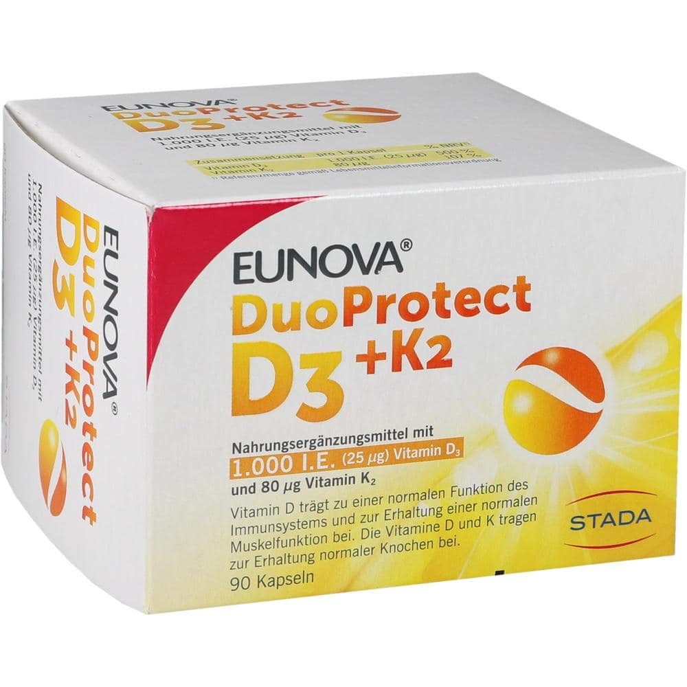 EUNOVA DuoProtect D3+K2 1000 I.E. 90 St Kapseln